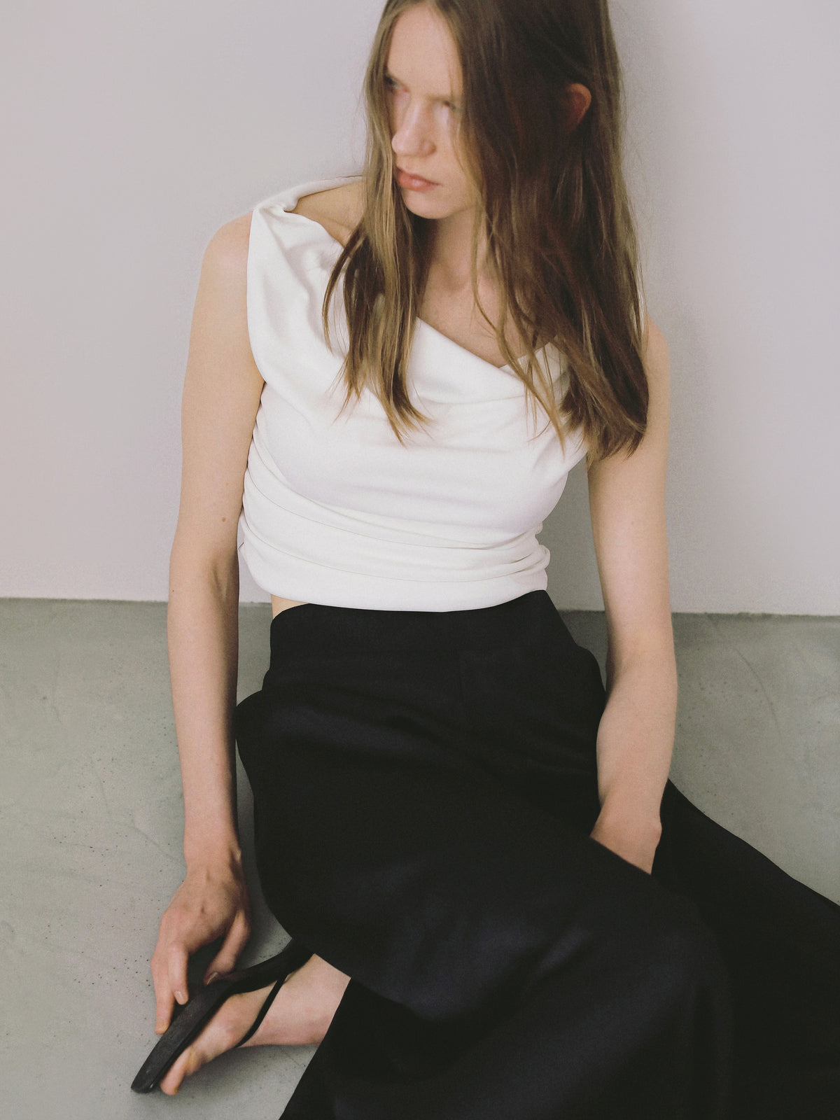 Fluid Draped Neck Top