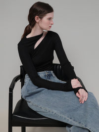 【AMOMMA】ASYMMETRIC CUT TOPS