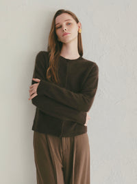 【célon】cashmere wool kurumi cardigan