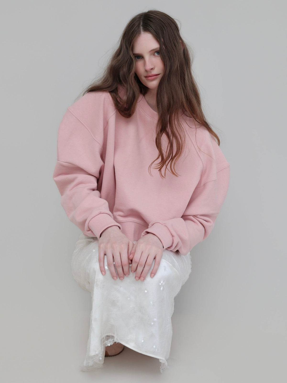 【AMOMMA】PUFF SLEEVE SWEAT - 起毛なし -
