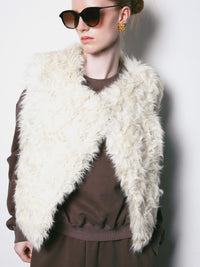 【AMOMMA】Ecru real fur vest ＜大阪先行発売＞