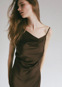 【célon】asymmetry drape cami dress