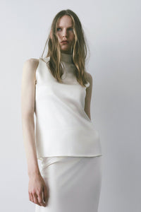 【NOWNS】Lulà | Satin high neck sleeveless top