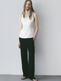 【NOWNS】Lulà | Satin high neck sleeveless top