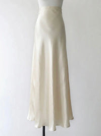 satin bias maxi skirt