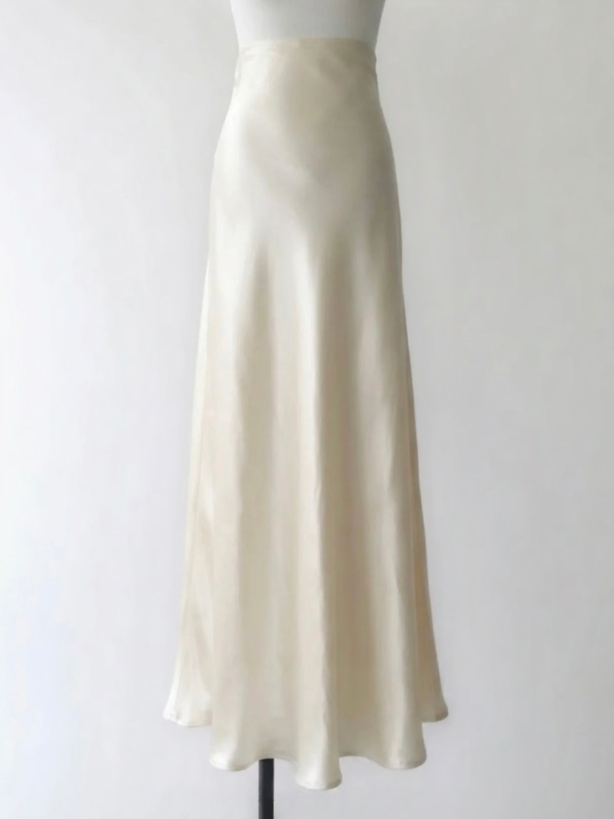 satin bias maxi skirt
