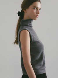 【célon】cashmere sleeveless knit