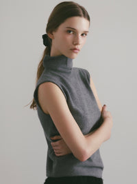 【célon】cashmere sleeveless knit
