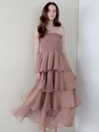 【célon】frilly tiered dress