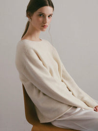 【NOWNS】Raccoon wool fox wholegarment knit