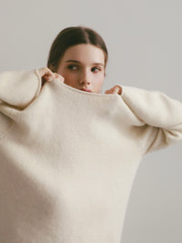 【NOWNS】Raccoon wool fox wholegarment knit