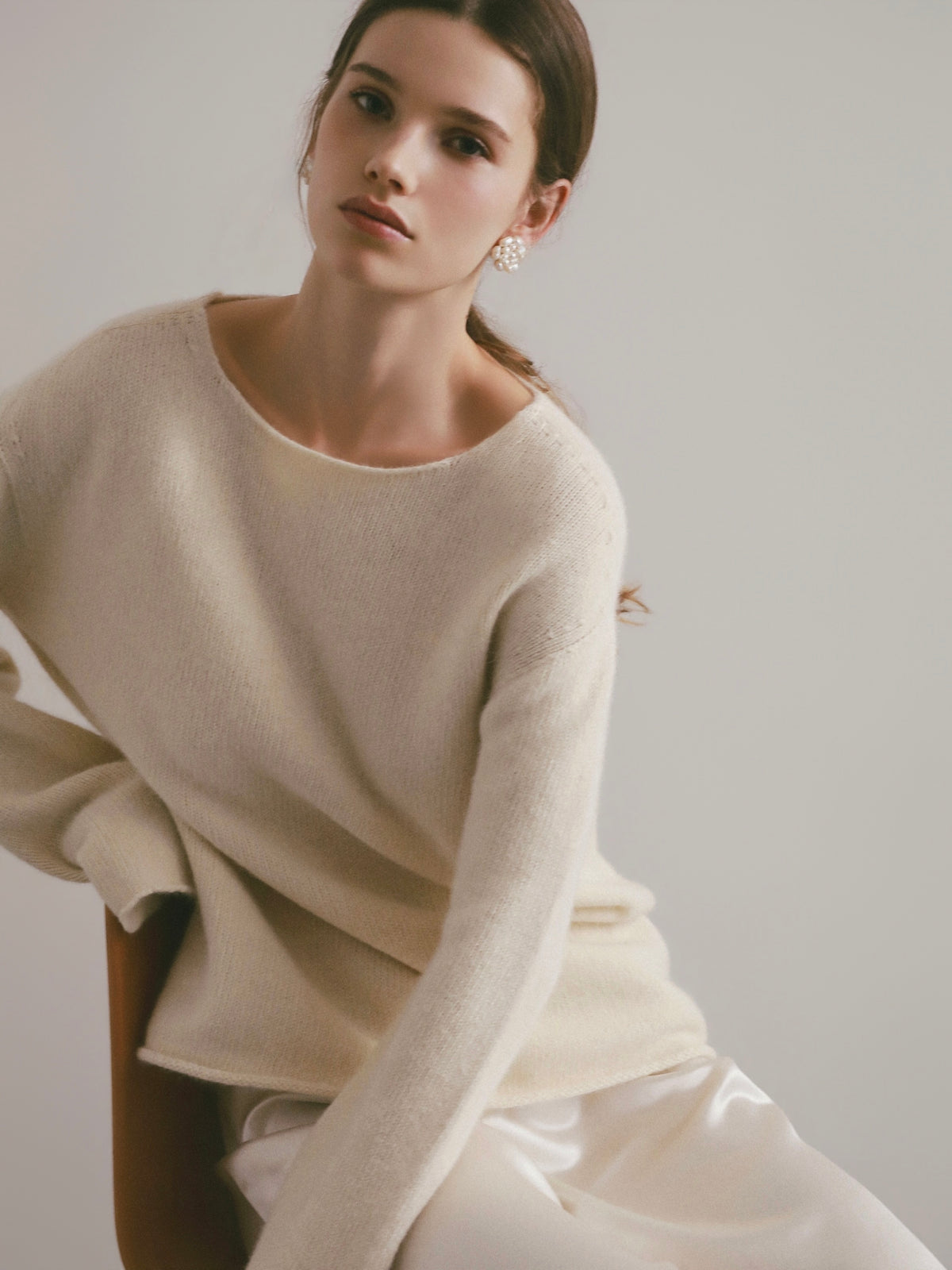 【NOWNS】Raccoon wool fox wholegarment knit