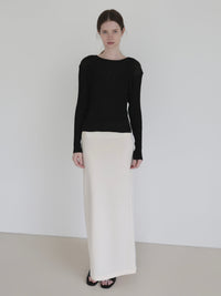 [NOWNS] Inès | Soft banding maxi skirt