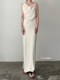 【célon】asymmetry drape cami dress