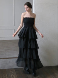 【célon】frilly tiered dress