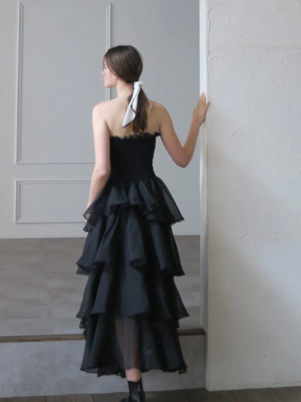 【célon】frilly tiered dress