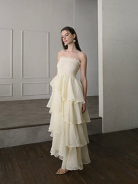 【célon】frilly tiered dress