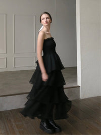 【célon】frilly tiered dress