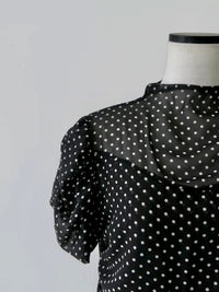 gather dot blouse