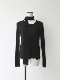 【NOWNS】Seine | Pleats tie cardigan