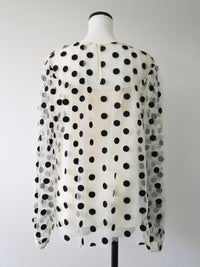 【SAMPLE SALE / AMOMMA】MATILDA SHEER DOT BLOUSE