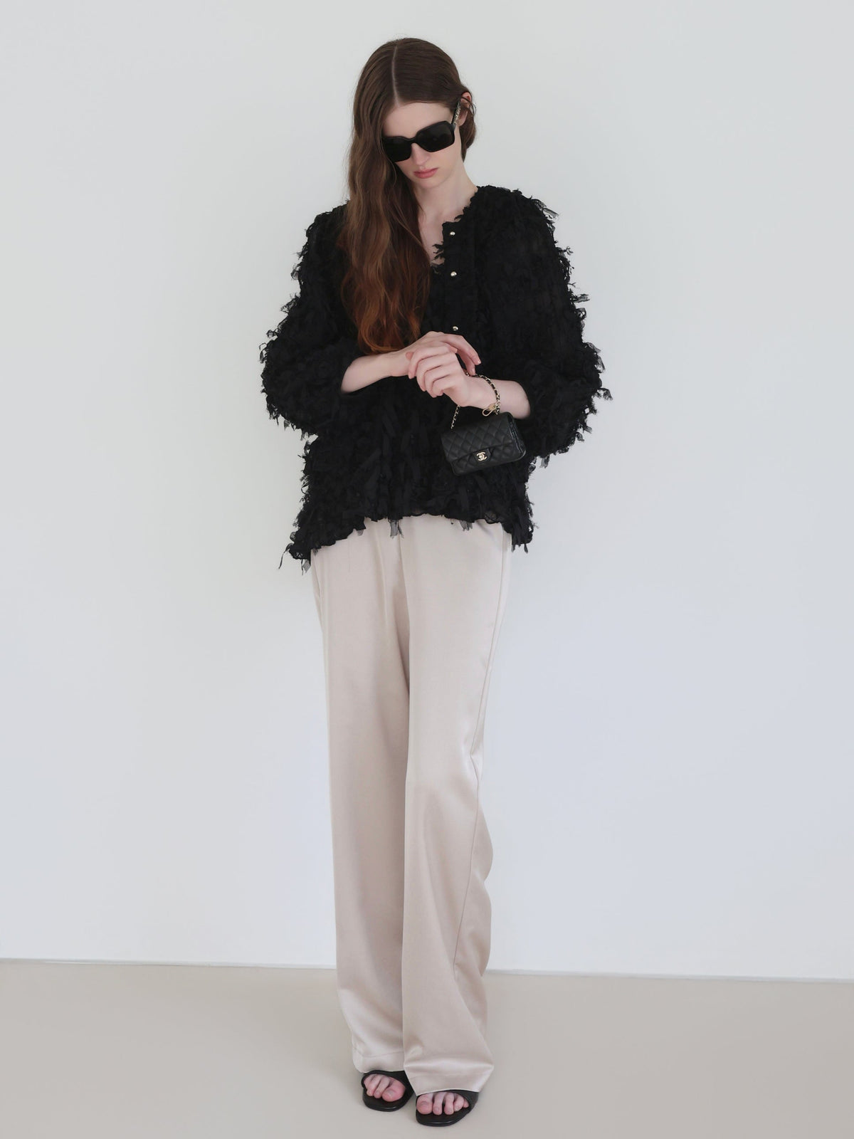 【NOWNS】Alma | Satin sleek pants