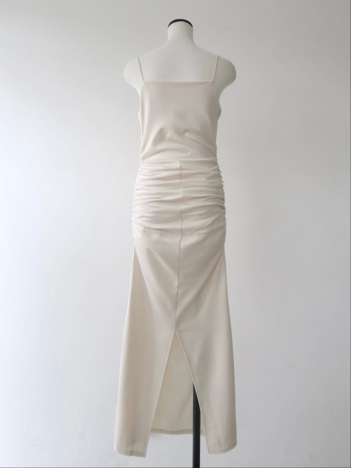 sleek draped maxi dress