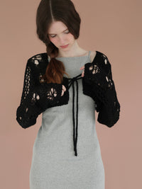 openwork knit bolero