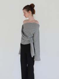 【SAMPLE SALE / miies miim】off shoulder drape tops