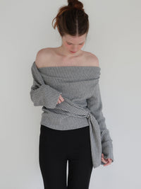 【SAMPLE SALE / miies miim】off shoulder drape tops