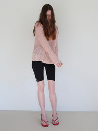 pink rib knit