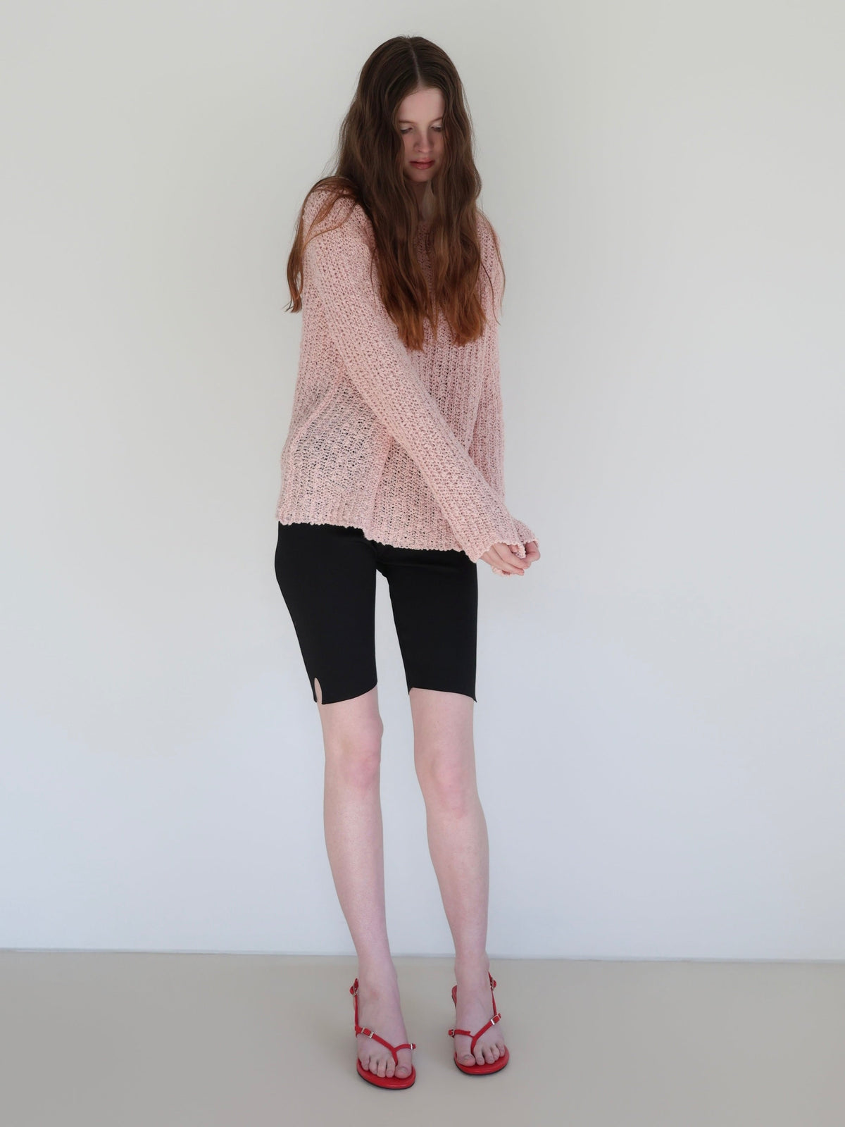 pink rib knit