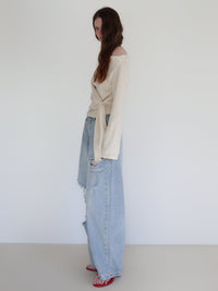 【SAMPLE SALE / miies miim】off shoulder drape tops