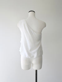 【SAMPLE SALE / célon】asymmetric ruffle top