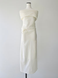 tencel drape off-shoulder dress