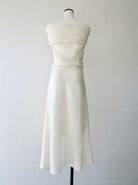 tencel drape off-shoulder dress