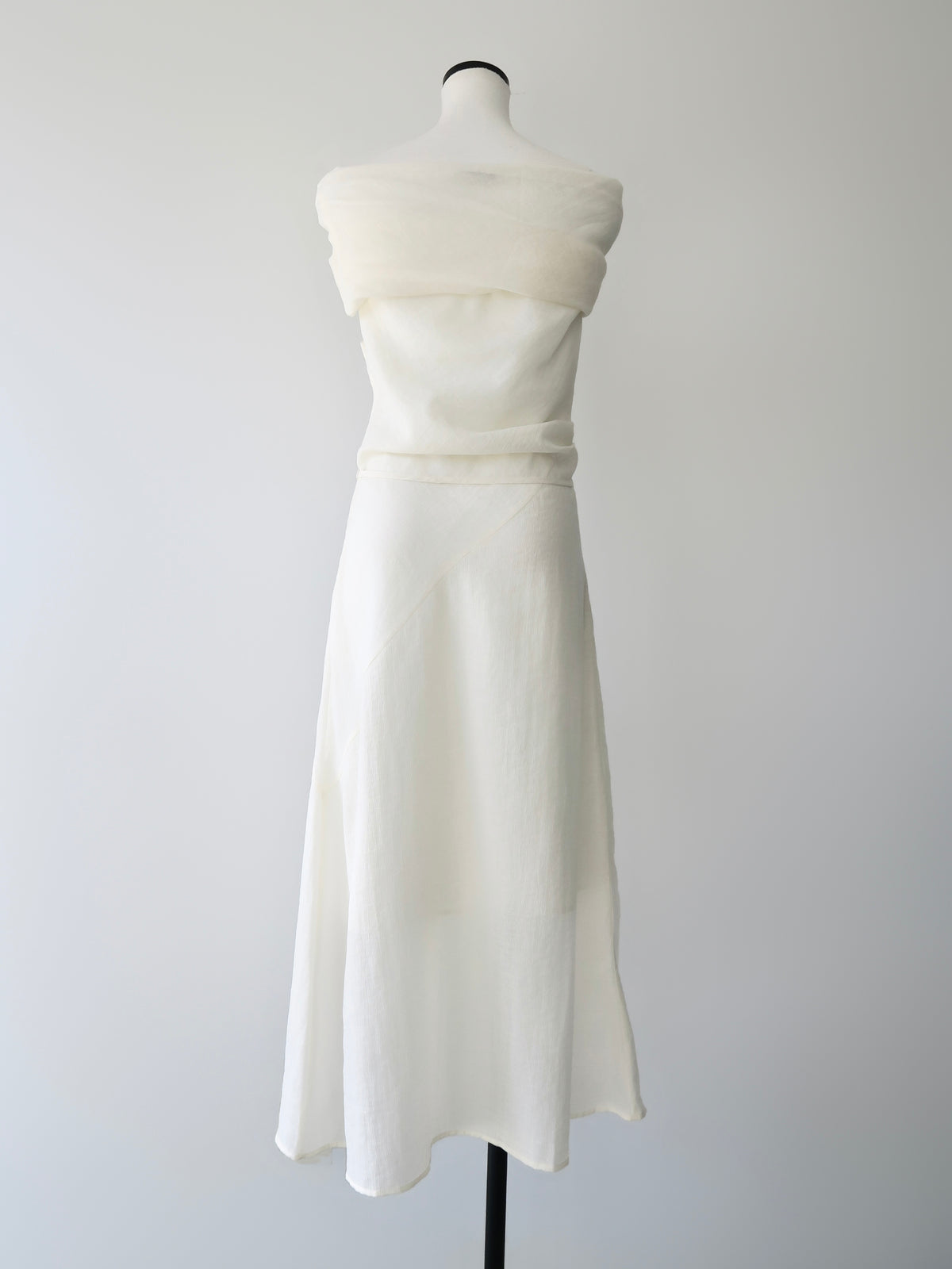 tencel drape off-shoulder dress
