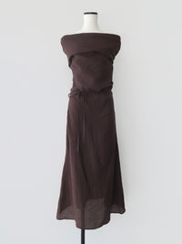 tencel drape off-shoulder dress