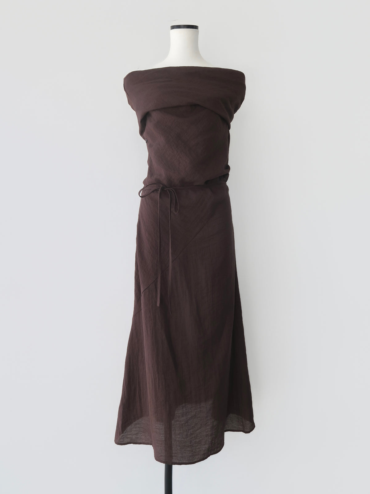 tencel drape off-shoulder dress