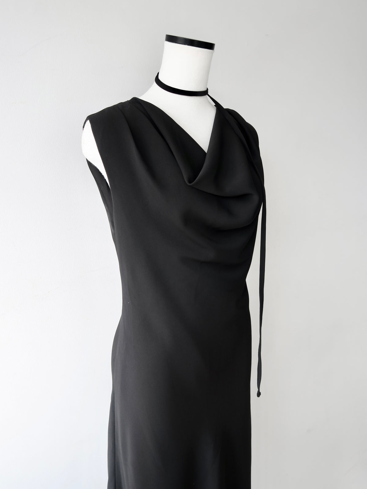 elegant drape maxi dress
