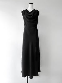 elegant drape maxi dress
