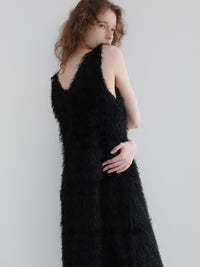 【AMOMMA】FEATHER SHAGGY DRESS