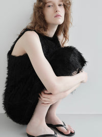 【AMOMMA】FEATHER SHAGGY DRESS