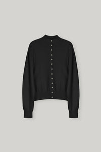 【ELBORN】Armelle High-neck Wool Cardigan