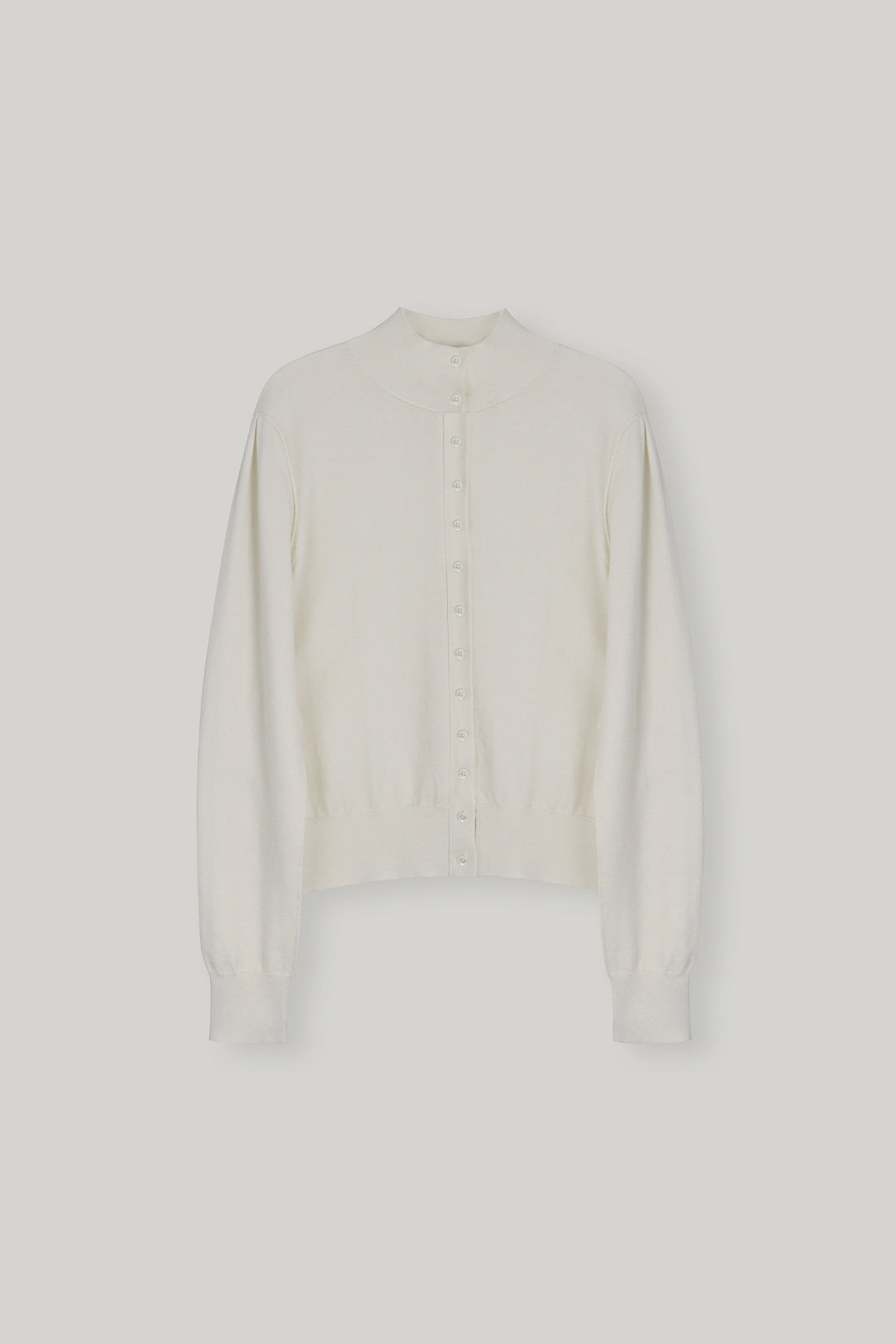【ELBORN】Armelle High-neck Wool Cardigan