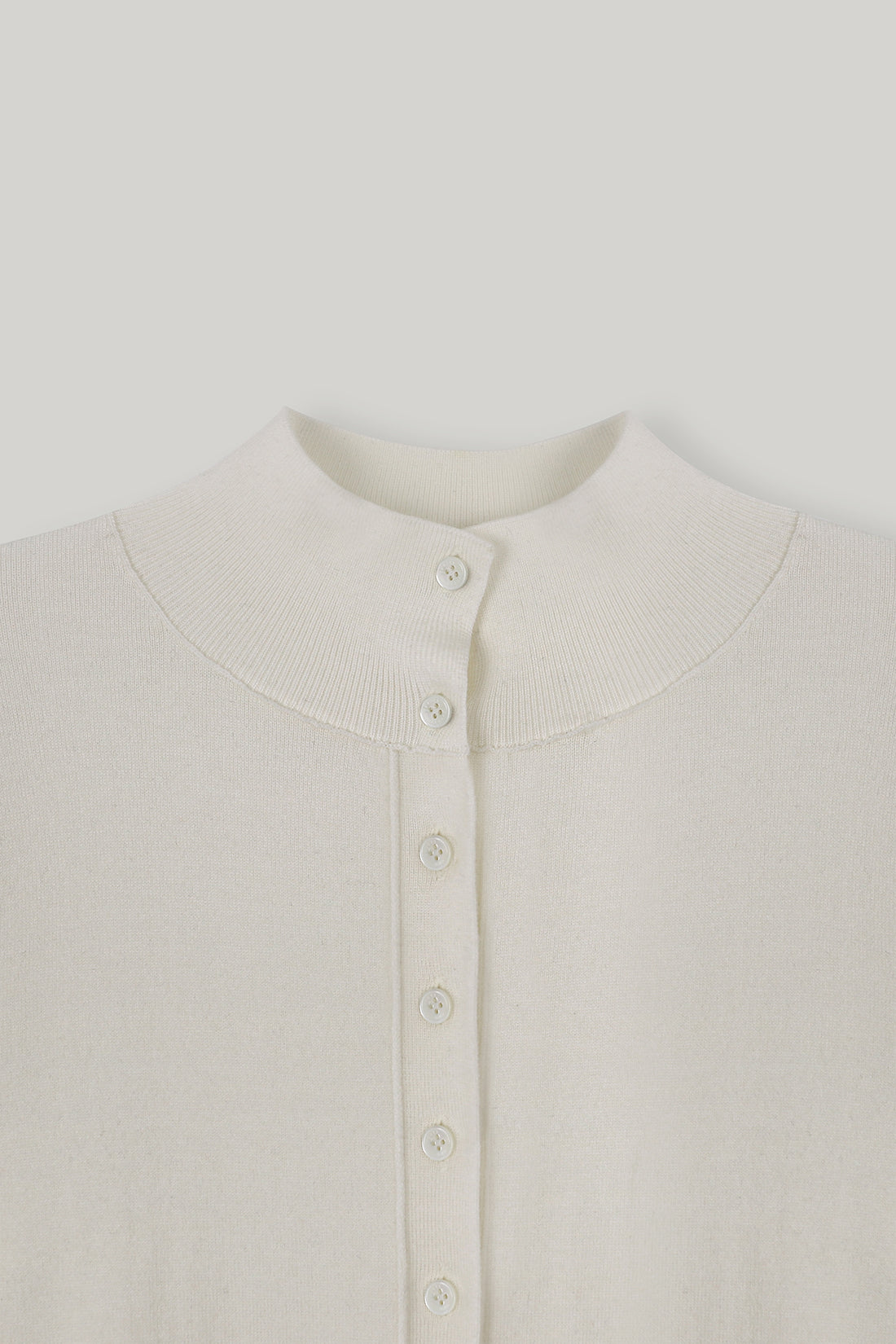 【ELBORN】Armelle High-neck Wool Cardigan