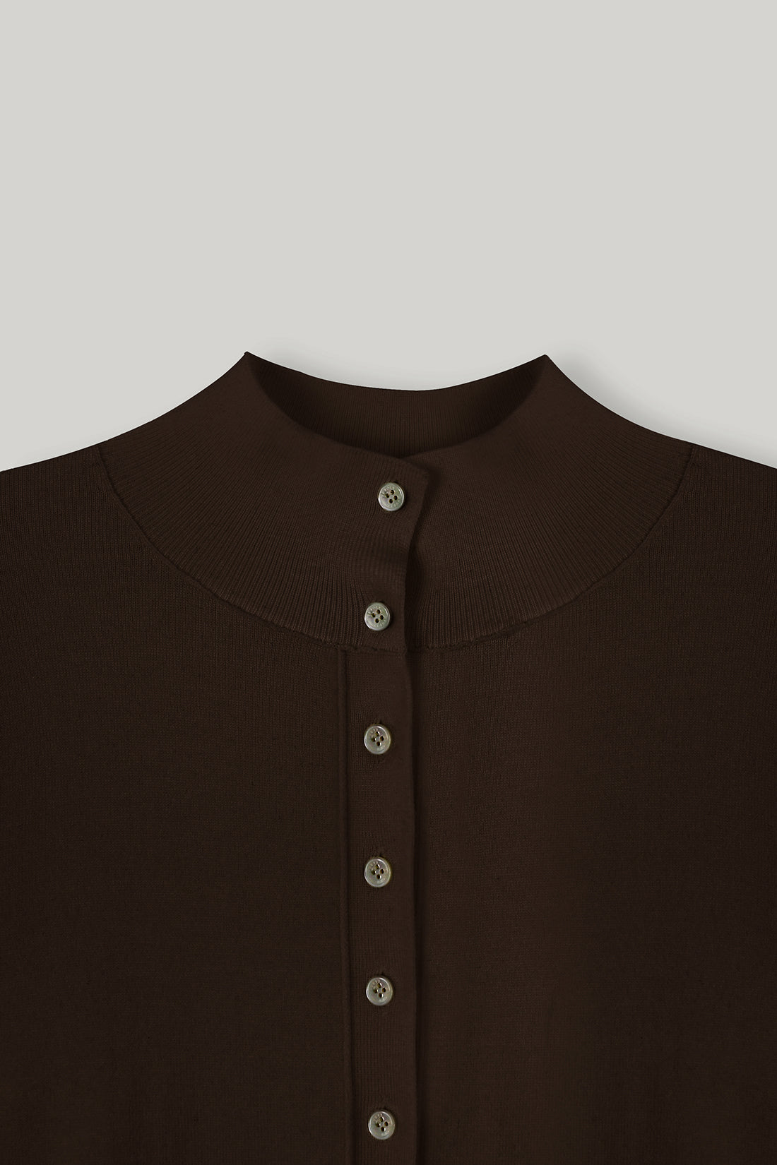 【ELBORN】Armelle High-neck Wool Cardigan