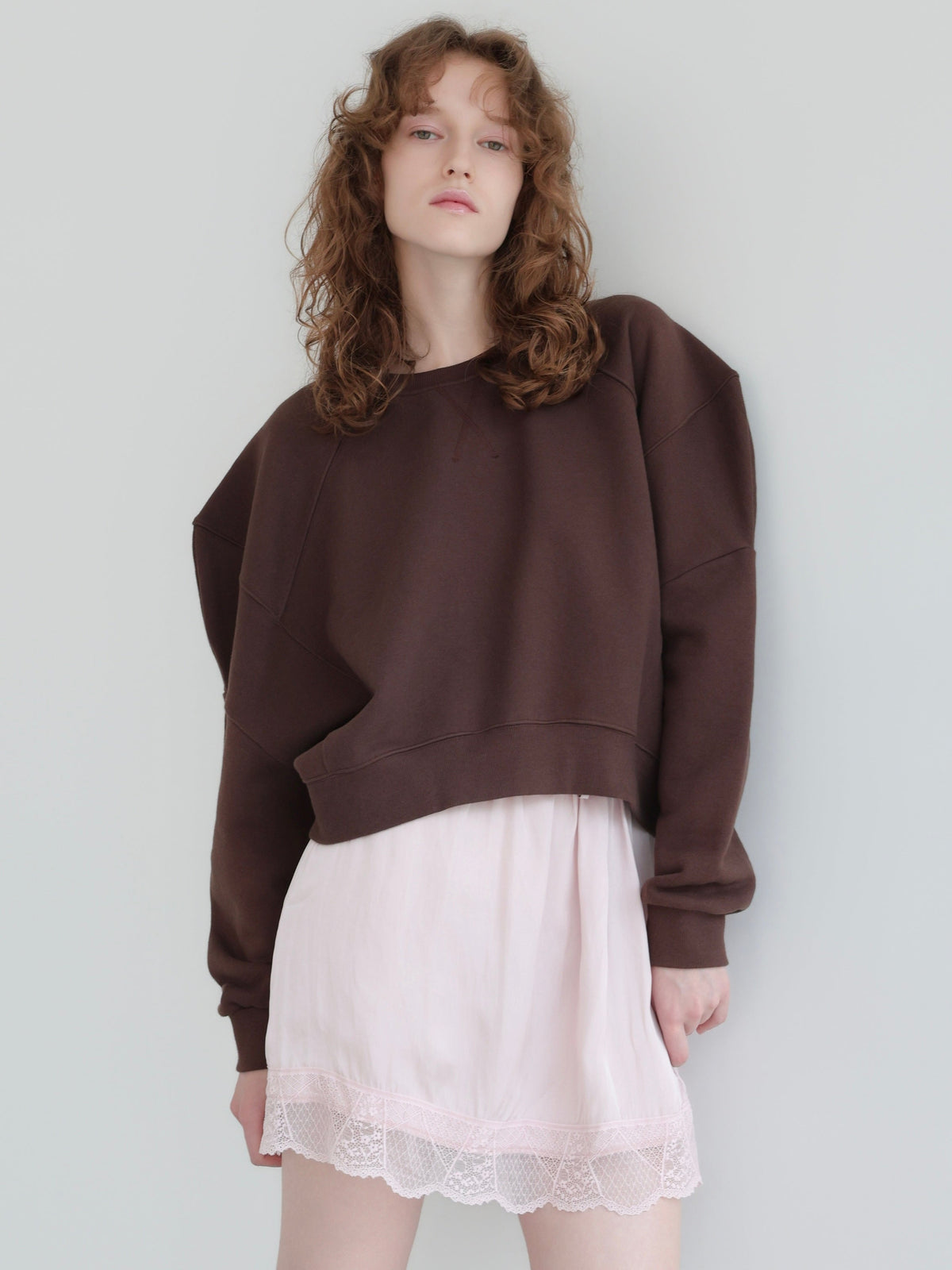 【AMOMMA】SATIN LACE SLIP DRESS