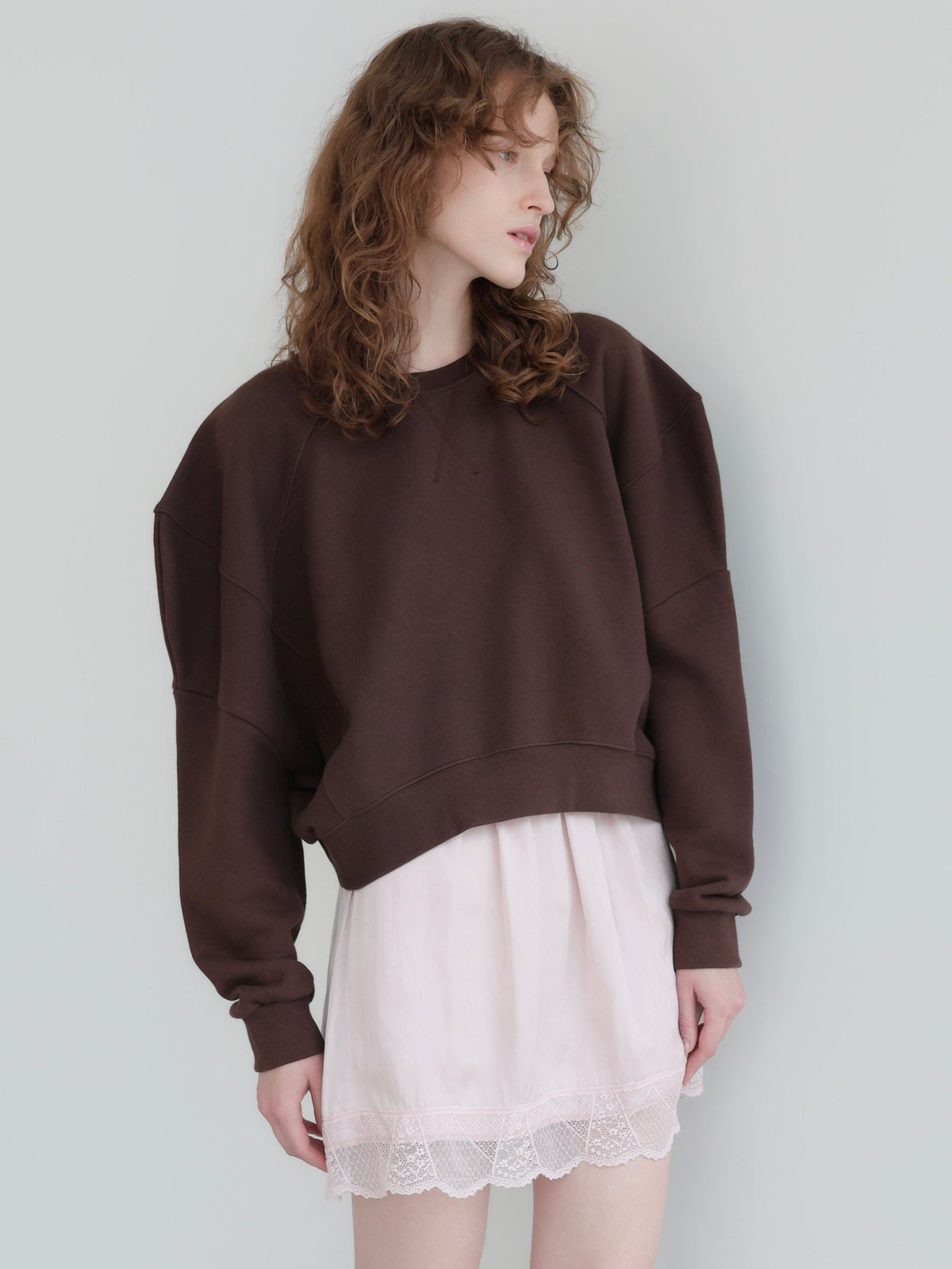 【AMOMMA】PUFF SLEEVE SWEAT - 起毛なし -