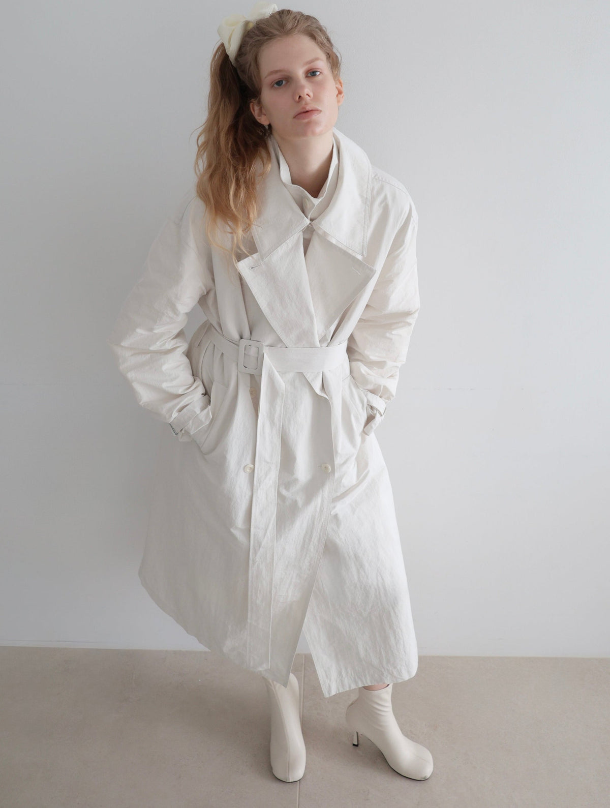 【AMOMMA】DOUBLE COLLAR TRENCH COAT